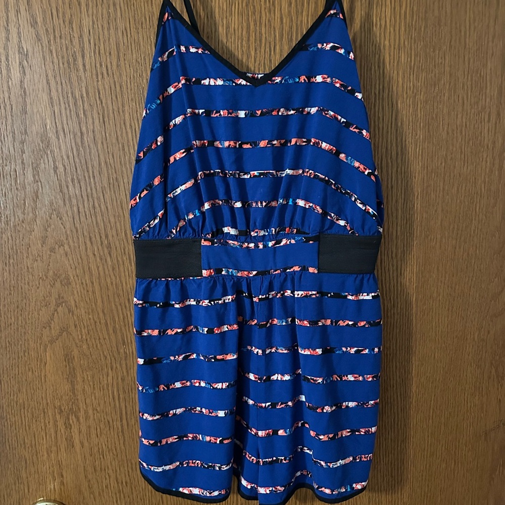 Xhilaration Blue Floral Romper